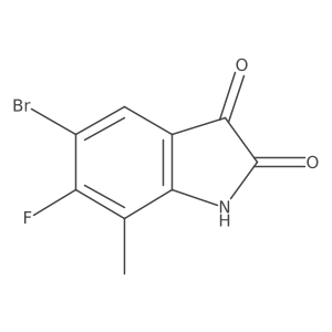 5-Bromo-6-fluoro-7-methylindoline-2,3-dione结构式