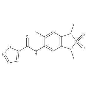 N-(1,3,6-trimethyl-2,2-dioxido-1,3-dihydrobenzo[c][1,2,5]thiadiazol-5-yl)isoxazole-5-carboxamide结构式