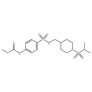 methyl (4-(N-((1-(N,N-dimethylsulfamoyl)piperidin-4-yl)methyl)sulfamoyl)phenyl)carbamate Structure