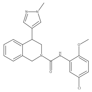 N-(5-chloro-2-methoxyphenyl)-4-(1-methyl-1H-pyrazol-4-yl)-3,4-dihydroisoquinoline-2(1H)-carboxamide Structure