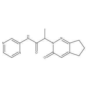 2-(3-oxo-3,5,6,7-tetrahydro-2H-cyclopenta[c]pyridazin-2-yl)-N-(pyrazin-2-yl)propanamide Structure