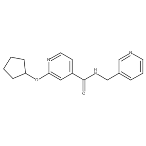 2-(cyclopentyloxy)-N-(pyridin-3-ylmethyl)isonicotinamide Structure