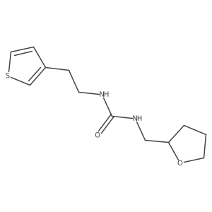 1-((Tetrahydrofuran-2-yl)methyl)-3-(2-(thiophen-3-yl)ethyl)urea Structure