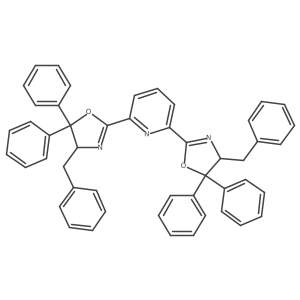 2,6-Bis((S)-4-benzyl-5,5-diphenyl-4,5-dihydrooxazol-2-yl)pyridine Structure