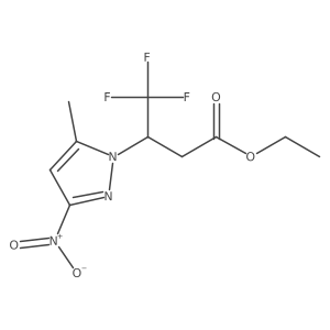 Ethyl 4,4,4-trifluoro-3-(5-methyl-3-nitropyrazol-1-yl)butanoate Structure