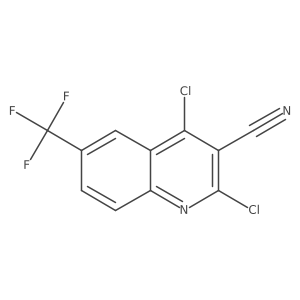 2,4-Dichloro-6-(trifluoromethyl)quinoline-3-carbonitrile Structure
