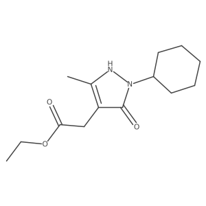 Ethyl 2-(2-cyclohexyl-5-methyl-3-oxo-2,3-dihydro-1H-pyrazol-4-yl)acetate Structure