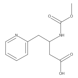 (S)-3-[(Methoxycarbonyl)amino]-4-(2-pyridyl)butanoic Acid Structure