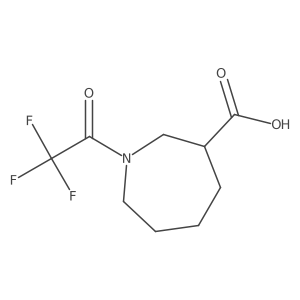 1-(Trifluoroacetyl)azepane-3-carboxylic acid结构式