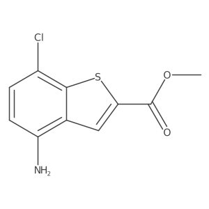 Methyl 4-amino-7-chloro-1-benzothiophene-2-carboxylate结构式