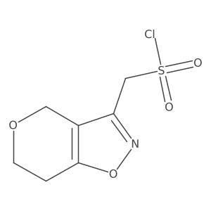 {4H,6H,7H-pyrano[3,4-d][1,2]oxazol-3-yl}methanesulfonyl chloride结构式