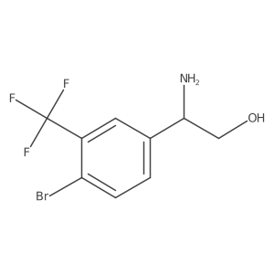2-Amino-2-[4-bromo-3-(trifluoromethyl)phenyl]ethan-1-ol Structure