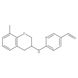 2-[(8-methyl-3,4-dihydro-2H-1-benzopyran-3-yl)amino]pyrimidine-5-carbaldehyde结构式