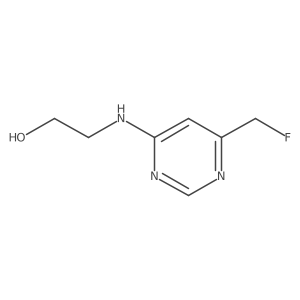 2-{[6-(Fluoromethyl)pyrimidin-4-yl]amino}ethan-1-ol结构式