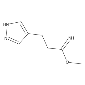 methyl 3-(1H-pyrazol-4-yl)propanimidate结构式