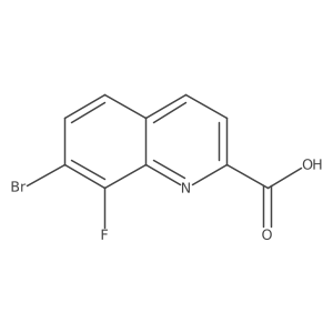 7-Bromo-8-fluoroquinoline-2-carboxylic acid Structure