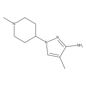 4-Methyl-1-(1-methylpiperidin-4-yl)-1h-pyrazol-3-amine Structure