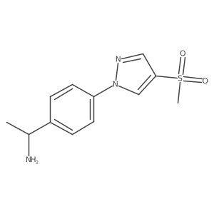 (1S)-1-[4-(4-methanesulfonyl-1H-pyrazol-1-yl)phenyl]ethan-1-amine Structure