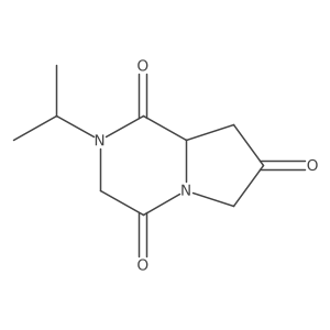 (8aR)-2-(propan-2-yl)-octahydropyrrolo[1,2-a]piperazine-1,4,7-trione结构式