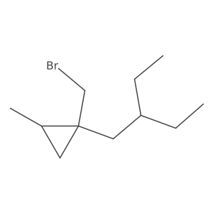 1-(Bromomethyl)-1-(2-ethylbutyl)-2-methylcyclopropane结构式