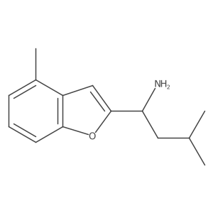 3-Methyl-1-(4-methyl-1-benzofuran-2-yl)butan-1-amine结构式