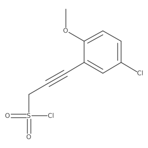 3-(5-Chloro-2-methoxyphenyl)prop-2-yne-1-sulfonyl chloride结构式