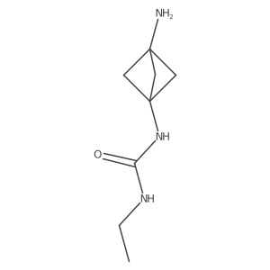 1-{3-Aminobicyclo[1.1.1]pentan-1-yl}-3-ethylurea结构式
