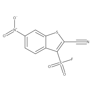 2-Cyano-6-nitro-1-benzothiophene-3-sulfonyl fluoride结构式