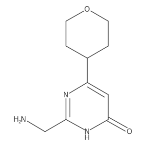 2-(Aminomethyl)-6-(oxan-4-yl)-3,4-dihydropyrimidin-4-one结构式