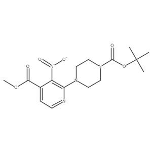 Tert-butyl 4-[4-(methoxycarbonyl)-3-nitropyridin-2-yl]piperazine-1-carboxylate结构式