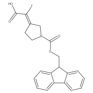 2-(1-{[(9H-fluoren-9-yl)methoxy]carbonyl}pyrrolidin-3-ylidene)-2-fluoroacetic acid结构式