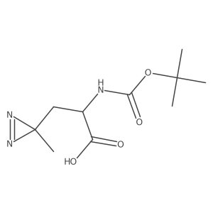 (2R)-2-{[(tert-butoxy)carbonyl]amino}-3-(3-methyl-3H-diazirin-3-yl)propanoic acid结构式