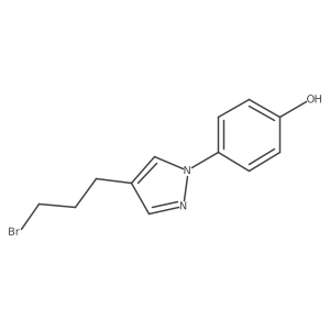 4-[4-(3-bromopropyl)-1H-pyrazol-1-yl]phenol结构式