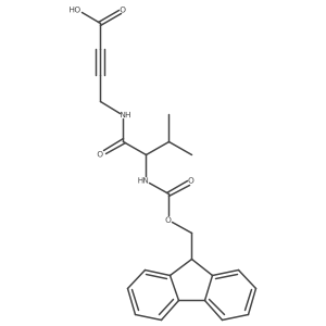 4-[(2R)-2-({[(9H-fluoren-9-yl)methoxy]carbonyl}amino)-3-methylbutanamido]but-2-ynoic acid Structure