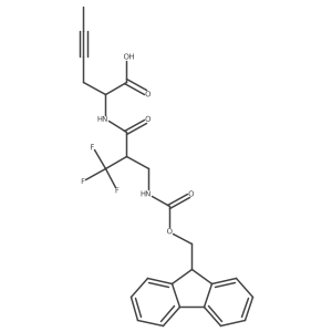 2-{2-[({[(9H-fluoren-9-yl)methoxy]carbonyl}amino)methyl]-3,3,3-trifluoropropanamido}hex-4-ynoic acid结构式