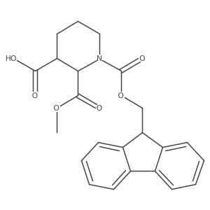 1-{[(9H-fluoren-9-yl)methoxy]carbonyl}-2-(methoxycarbonyl)piperidine-3-carboxylic acid结构式
