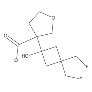 3-[3,3-Bis(fluoromethyl)-1-hydroxycyclobutyl]oxolane-3-carboxylic acid结构式