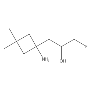1-(1-Amino-3,3-dimethylcyclobutyl)-3-fluoropropan-2-ol Structure