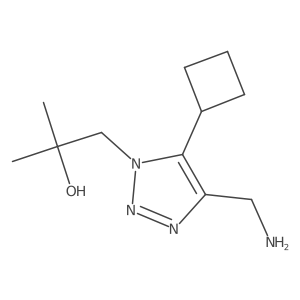 1-[4-(aminomethyl)-5-cyclobutyl-1H-1,2,3-triazol-1-yl]-2-methylpropan-2-ol结构式