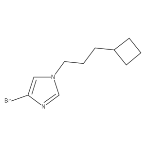 4-bromo-1-(3-cyclobutylpropyl)-1H-imidazole结构式