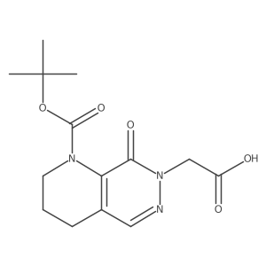 2-{1-[(tert-butoxy)carbonyl]-8-oxo-1H,2H,3H,4H,7H,8H-pyrido[2,3-d]pyridazin-7-yl}acetic acid Structure