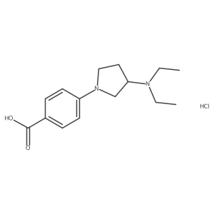 4-[3-(Diethylamino)pyrrolidin-1-yl]benzoic acid hydrochloride Structure