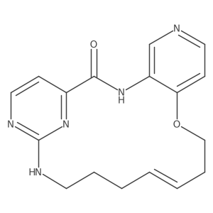 (12E)-8,9,10,11,14,15-Hexahydro-3,7-nitrilo-7H-pyrido[4,3-b][1,4,9,11]oxatriazacyclooctadecin-2(1H)-one结构式