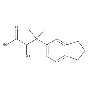 2-amino-3-(2,3-dihydro-1H-inden-5-yl)-3-methylbutanoic acid结构式