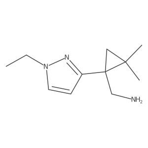[1-(1-ethyl-1H-pyrazol-3-yl)-2,2-dimethylcyclopropyl]methanamine Structure
