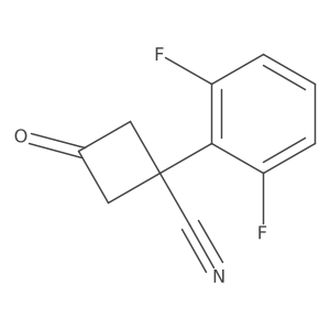 1-(2,6-Difluorophenyl)-3-oxocyclobutane-1-carbonitrile结构式