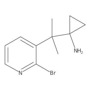 1-[2-(2-Bromopyridin-3-yl)propan-2-yl]cyclopropan-1-amine结构式