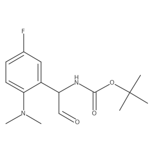 tert-butyl N-{1-[2-(dimethylamino)-5-fluorophenyl]-2-oxoethyl}carbamate结构式