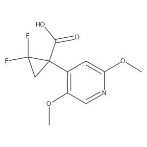 1-(2,5-Dimethoxypyridin-4-yl)-2,2-difluorocyclopropane-1-carboxylic acid Structure