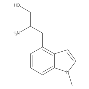 2-amino-3-(1-methyl-1H-indol-4-yl)propan-1-ol结构式